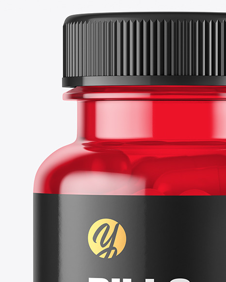Colored Pills Bottle Mockup PSD #1
