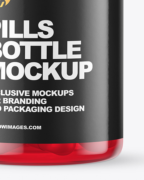 Colored Pills Bottle Mockup PSD #6