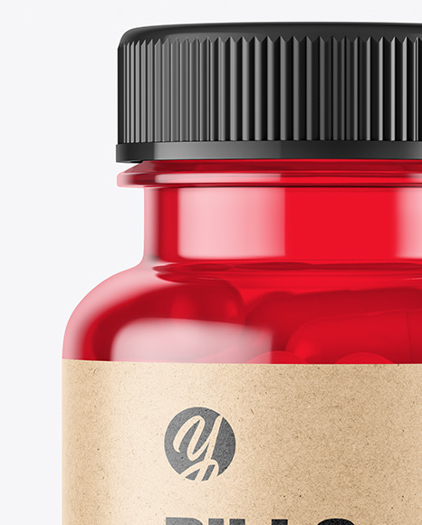 Colored Pills Bottle Mockup PSD #7
