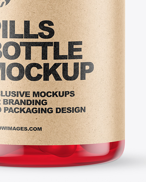 Colored Pills Bottle Mockup PSD #5