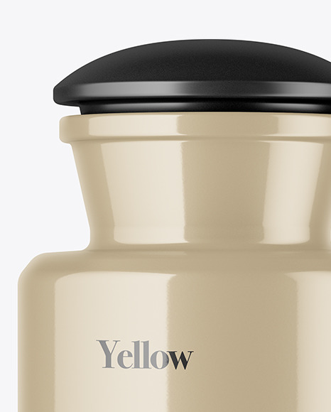Glossy Ceramic Bottle Mockup PSD #2