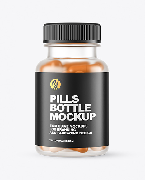 Frosted Pills Bottle Mockup