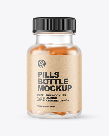 Frosted Pills Bottle Mockup PSD #2