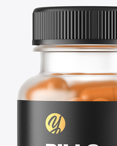 Frosted Pills Bottle Mockup PSD #1