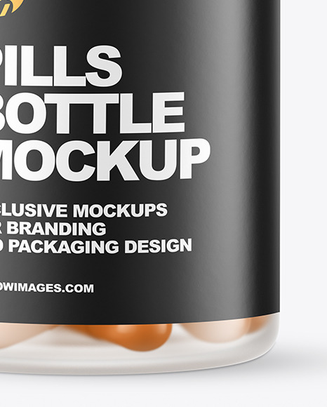 Frosted Pills Bottle Mockup PSD #6