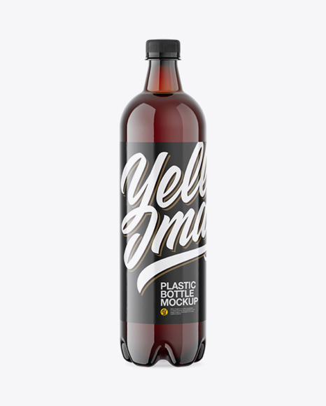 Download Amber Plastic Beer Bottle Mockup In Bottle Mockups On Yellow Images Object Mockups