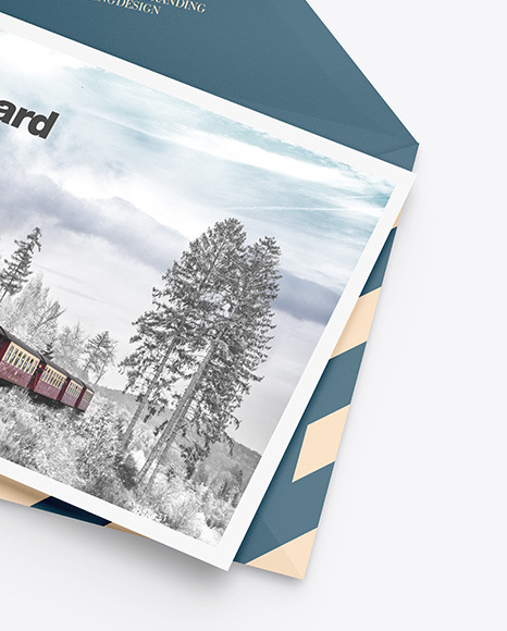 Matte Envelope w  Postcard Mockup PSD #5