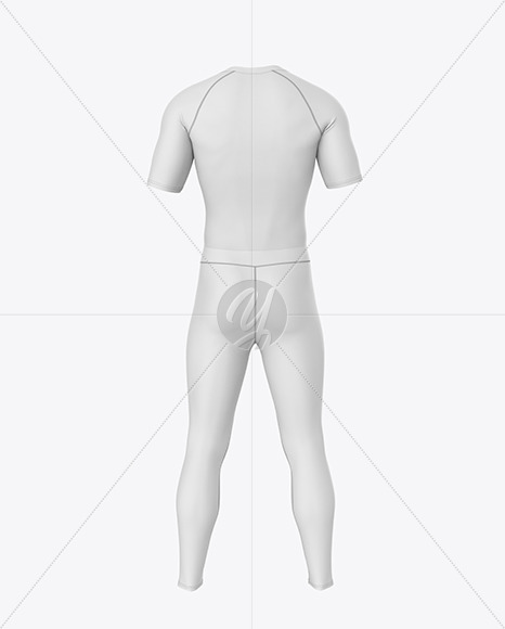 Download Men Compression Suit Mockup Back View In Apparel Mockups On Yellow Images Object Mockups