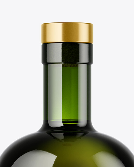 Green Glass Bottle Mockup PSD #4