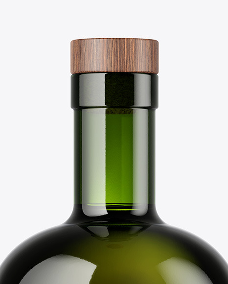 Green Glass Bottle Mockup PSD #5