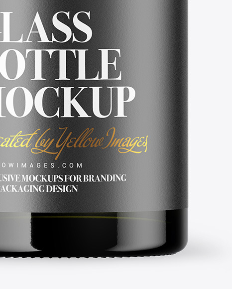 Green Glass Bottle Mockup PSD #6