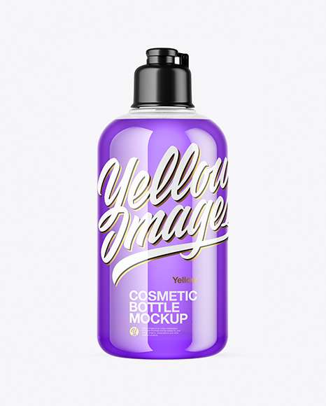 300ml Clear Cosmetic Bottle Mockup
