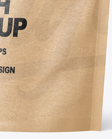 Kraft Paper Stand up Pouch Mockup PSD #7