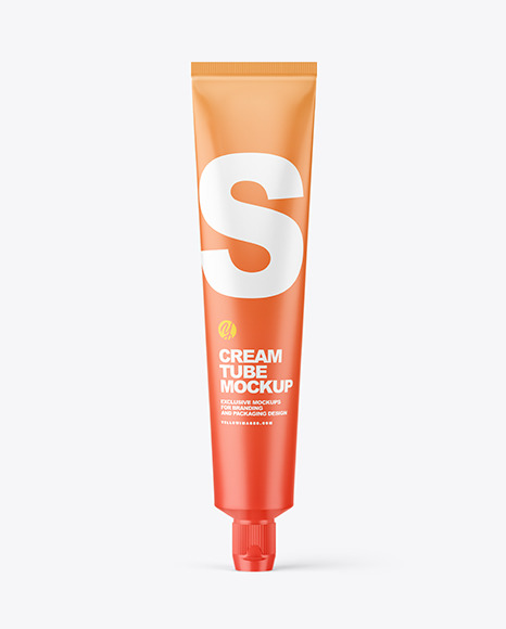Matte Cream Tube Mockup