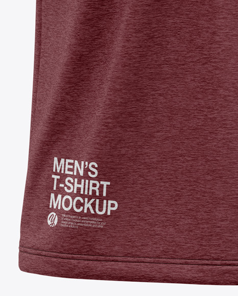 Download Men's Heather V-Neck T-Shirt Mockup - Front View in ...