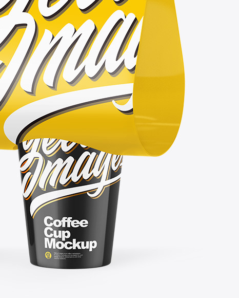 Glossy Coffee Cup Carrier Mockup PSD #1