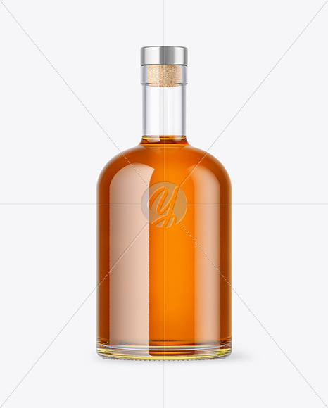 Whiskey Bottle with Wooden Cap PSD #3