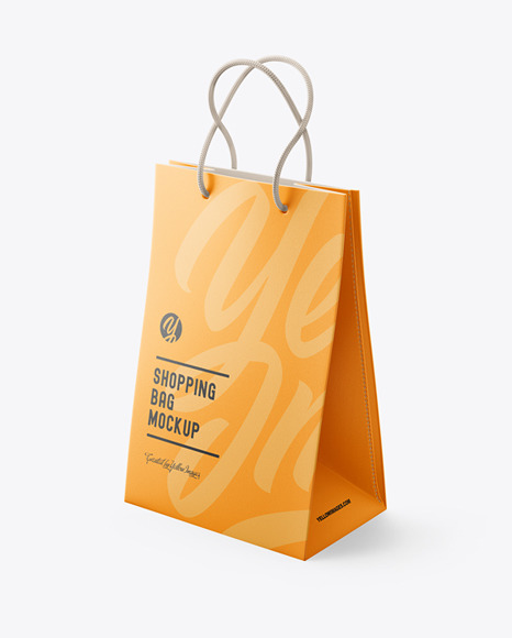 Download Luxury Leather Shopping Bag With Handles Mockup - Half ...