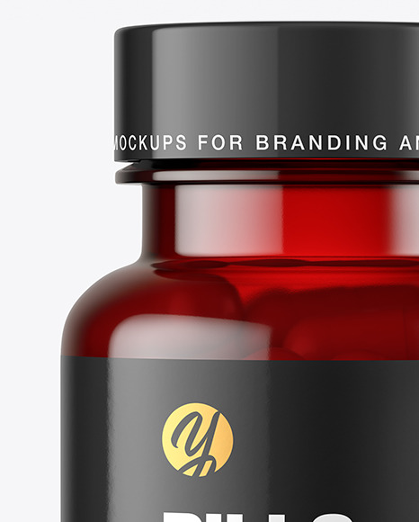 Red Pills Bottle Mockup PSD #1