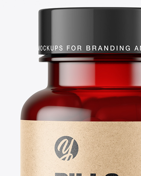 Red Pills Bottle Mockup PSD #7