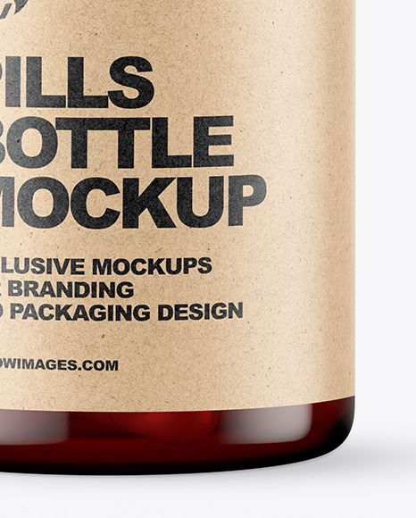 Red Pills Bottle Mockup PSD #5