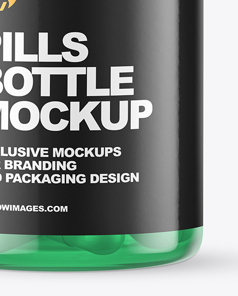 Colored Pills Bottle Mockup PSD #6