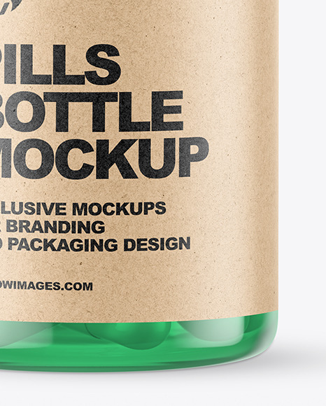 Colored Pills Bottle Mockup PSD #5