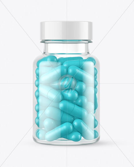 Clear Pills Bottle Mockup PSD #3