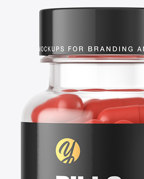 Clear Pills Bottle Mockup PSD #1