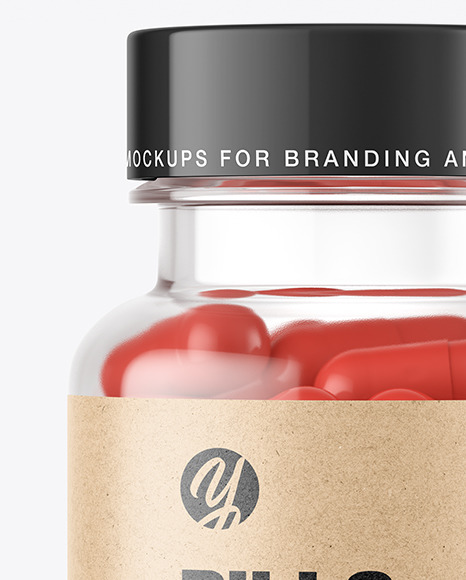 Clear Pills Bottle Mockup PSD #7
