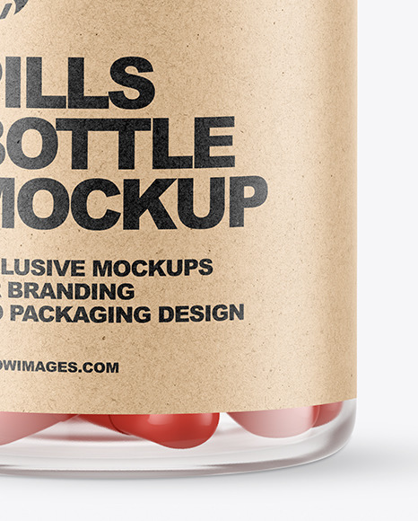Clear Pills Bottle Mockup PSD #5
