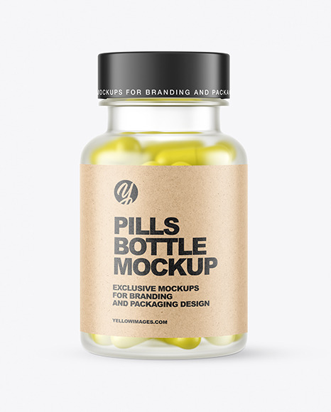 Frosted Pills Bottle Mockup PSD #2