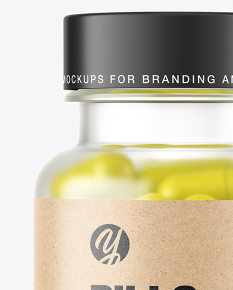 Frosted Pills Bottle Mockup PSD #7