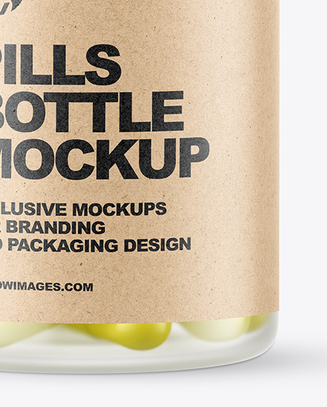 Frosted Pills Bottle Mockup PSD #5