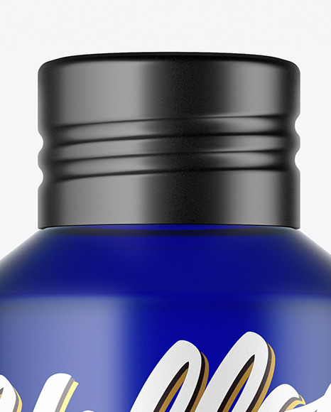 120ml Blue Frosted Cosmetic Bottle Mockup PSD #3