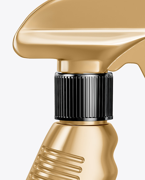 Metallized Spray Bottle Mockup PSD #1