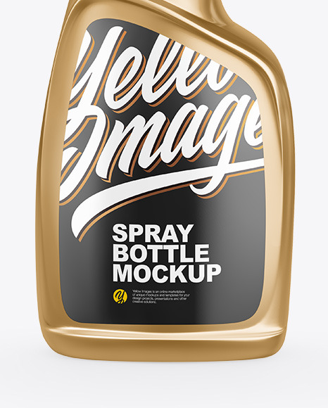 Metallized Spray Bottle Mockup PSD #6