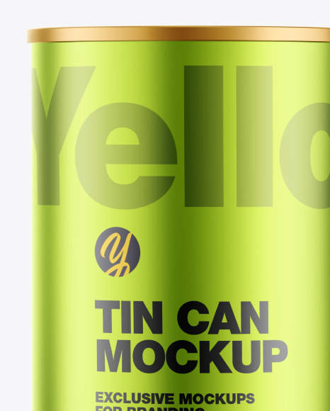 Matte Metallic Tin Can Mockup PSD #7