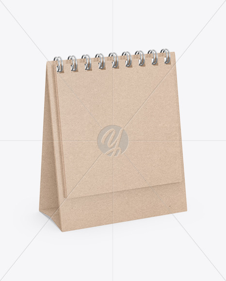 Kraft Desk Calendar Mockup PSD #3