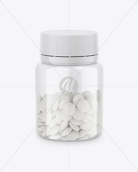 Clear Pills Bottle Mockup PSD #3