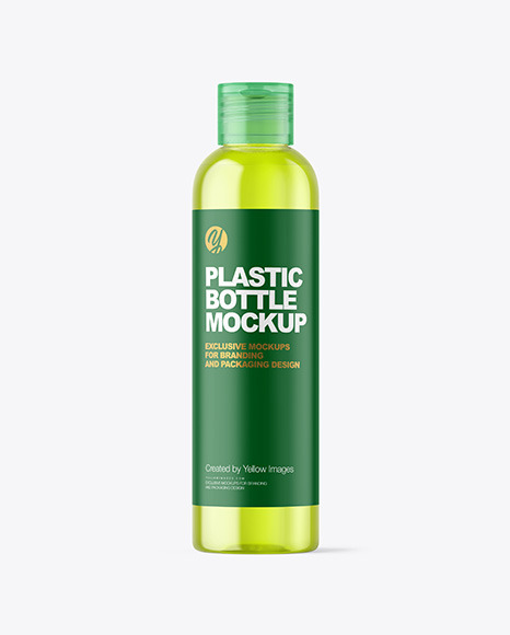 Color Plastic Cosmetic Bottle Mockup