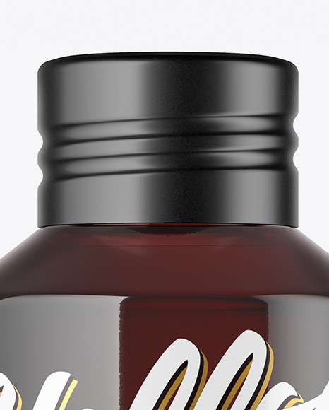 120ml Dark Amber Cosmetic Bottle Mockup PSD #3