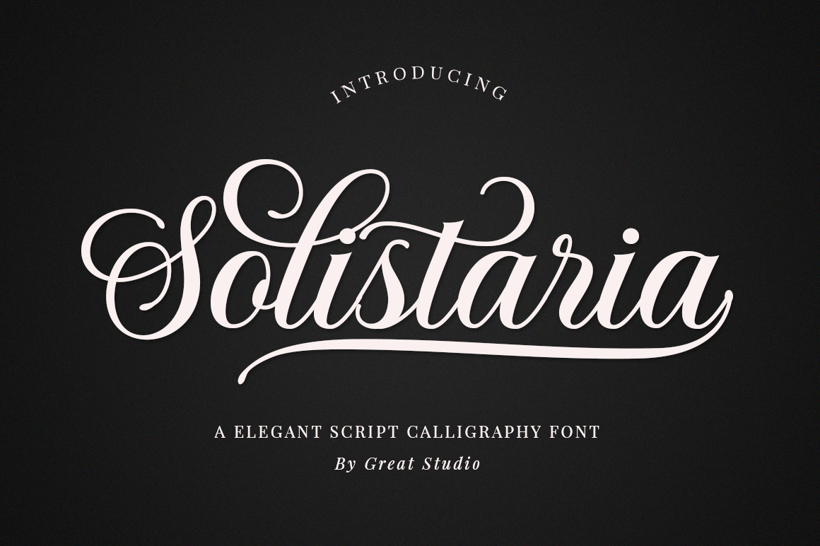 Solistaria Script In Fonts On Yellow Images Creative Store