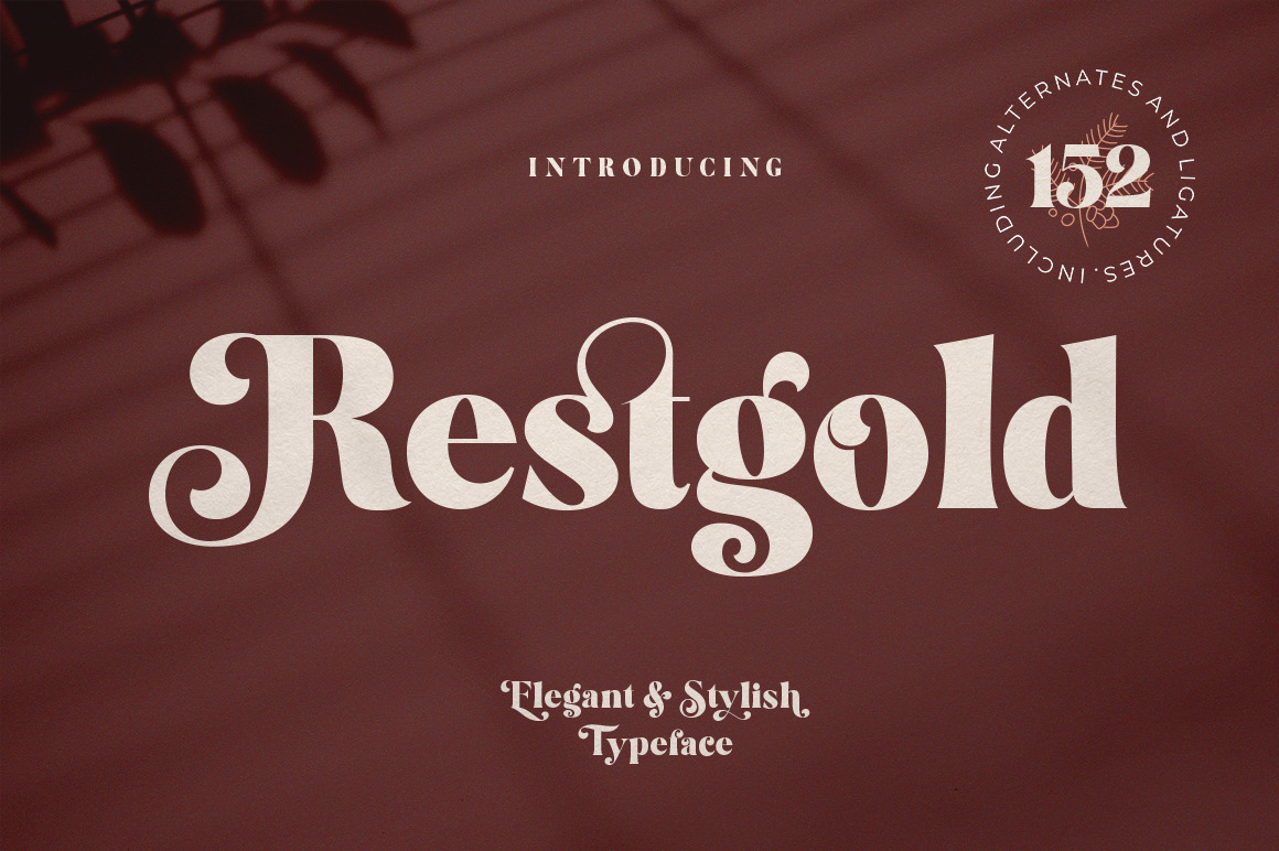 Restgold Serif In Fonts On Yellow Images Creative Store