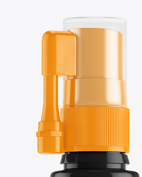 Glossy  Spray Bottle w  Box Mockup PSD #2