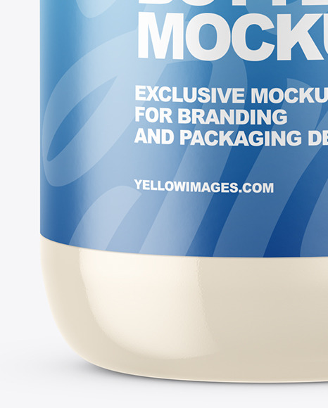 Download Glossy Milk Bottle Mockup In Bottle Mockups On Yellow Images Object Mockups