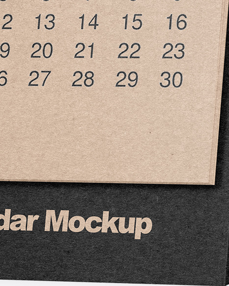Kraft Desk Calendar Mockup PSD #2