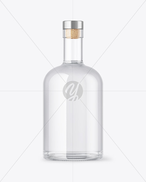 Download Frosted Glass Vodka Bottle With Wooden Cap Mockup In Bottle Mockups On Yellow Images Object Mockups