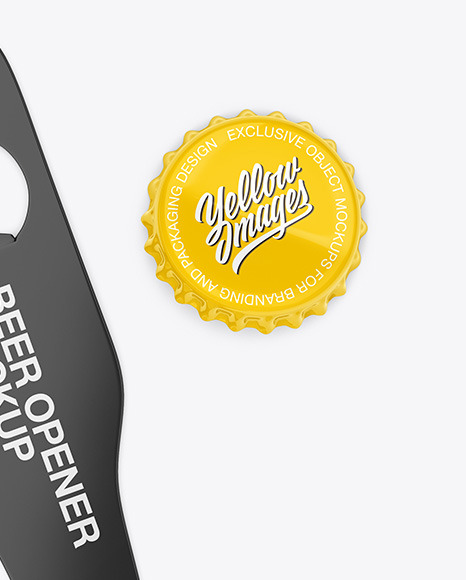 Glossy Bottle Opener with Cap PSD #1