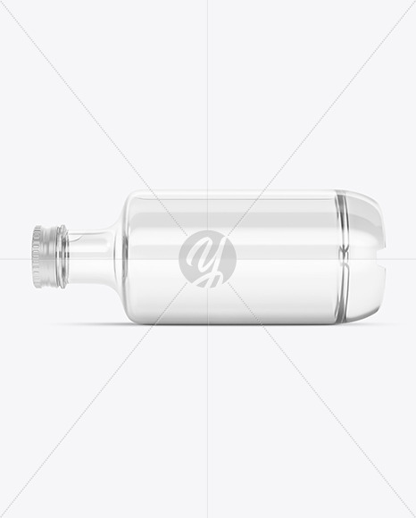 Free Clear Glass Water Bottle Mockup